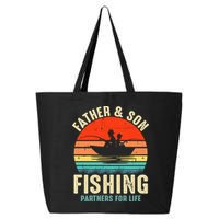 Father And Son Fishing Partner For Life Retro Matching Dad 25L Jumbo Tote