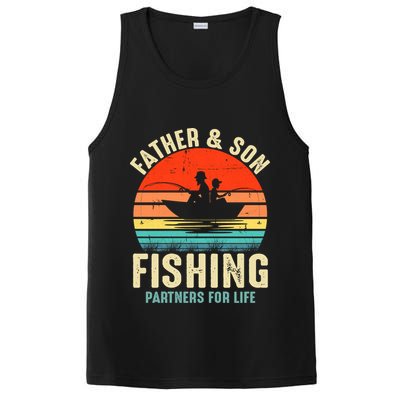 Father And Son Fishing Partner For Life Retro Matching Dad PosiCharge Competitor Tank