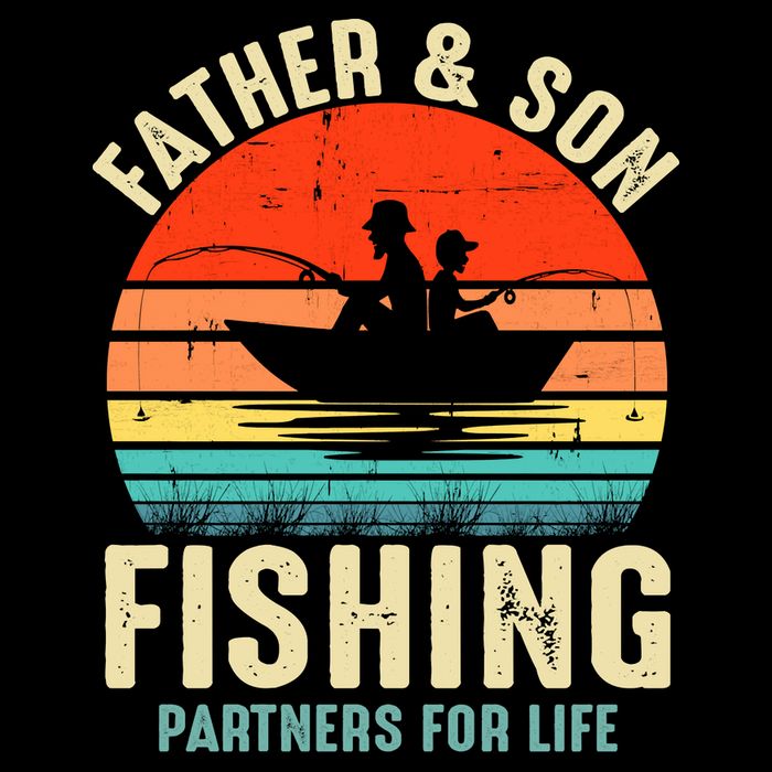 Father And Son Fishing Partner For Life Retro Matching Dad Wool Snapback Cap