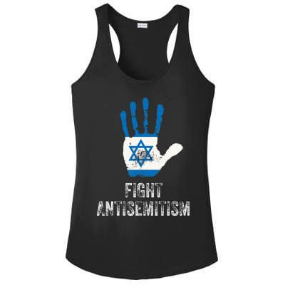 Fight Antisemitism Stop the Hate Jewish Pride   Ladies PosiCharge Competitor Racerback Tank