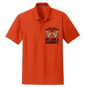 Funny Adhd Squirrel Design Chipmunk Pet Lovers Gift Dry Zone Grid Polo