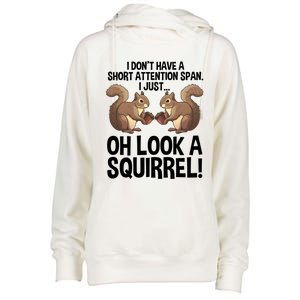 Funny Adhd Squirrel Design Chipmunk Pet Lovers Gift Womens Funnel Neck Pullover Hood