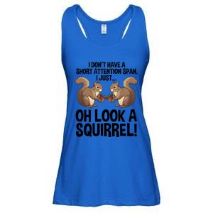 Funny Adhd Squirrel Design Chipmunk Pet Lovers Gift Ladies Essential Flowy Tank