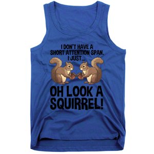 Funny Adhd Squirrel Design Chipmunk Pet Lovers Gift Tank Top