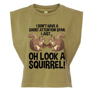 Funny Adhd Squirrel Design Chipmunk Pet Lovers Gift Garment-Dyed Women's Muscle Tee