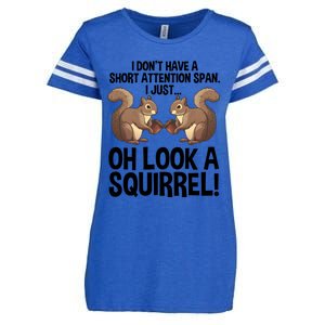 Funny Adhd Squirrel Design Chipmunk Pet Lovers Gift Enza Ladies Jersey Football T-Shirt