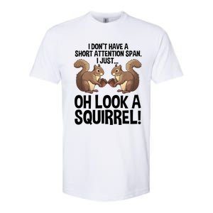 Funny Adhd Squirrel Design Chipmunk Pet Lovers Gift Softstyle CVC T-Shirt