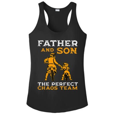 Father And Son Team Fathers Day Ladies PosiCharge Competitor Racerback Tank
