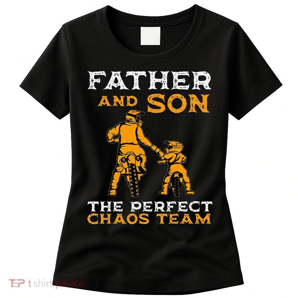 Father And Son Team Fathers Day Womens T-Shirt