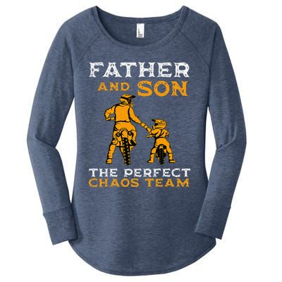 Father And Son Team Fathers Day Women's Perfect Tri Tunic Long Sleeve Shirt