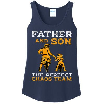 Father And Son Team Fathers Day Ladies Essential Tank