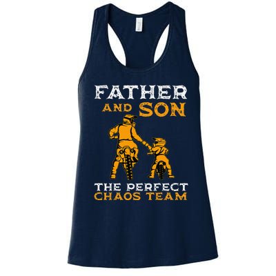 Father And Son Team Fathers Day Women's Racerback Tank