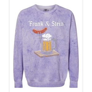 Frank And Stein German Beer Drinking Oktoberfest Colorblast Crewneck Sweatshirt