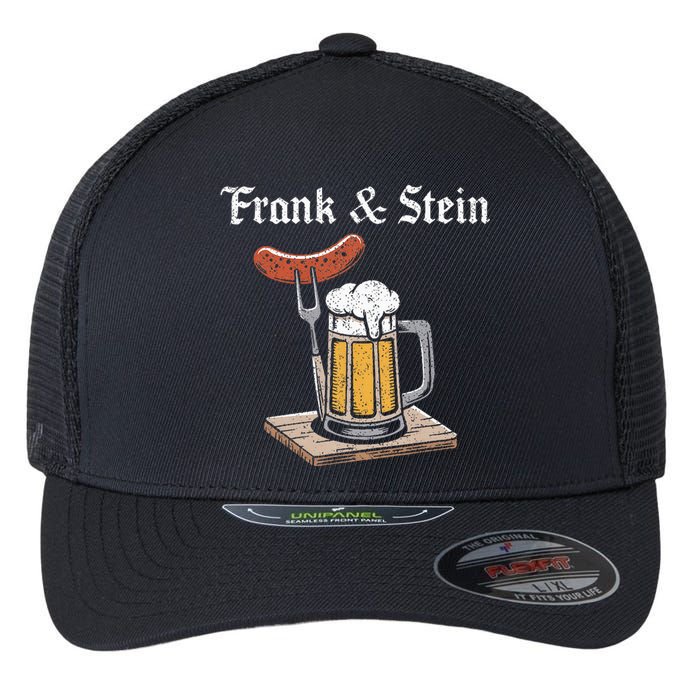 Frank And Stein German Beer Drinking Oktoberfest Flexfit Unipanel Trucker Cap