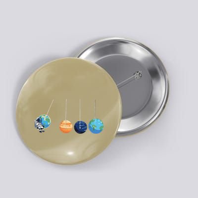 Funny Astronaut Swing Planets Space Newtons Cradle Pendulum Button