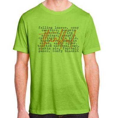 Fall Autumn Season Thankful Quote Adult ChromaSoft Performance T-Shirt