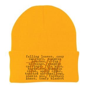 Fall Autumn Season Thankful Quote Knit Cap Winter Beanie