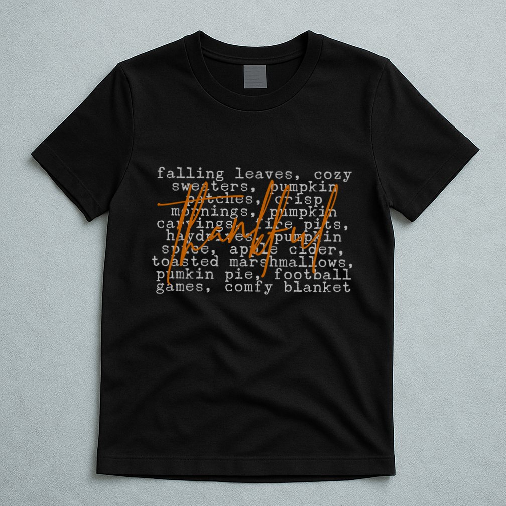 Fall Autumn Season Thankful Quote T-Shirt