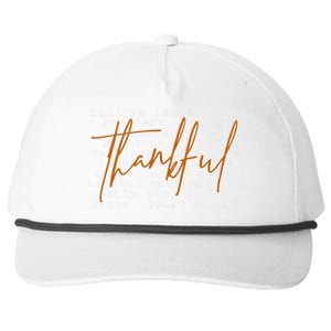 Fall Autumn Season Thankful Quote Snapback Five-Panel Rope Hat