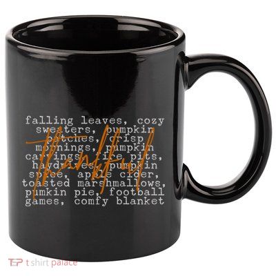 Fall Autumn Season Thankful Quote 11oz C Handle Ceramic Mug