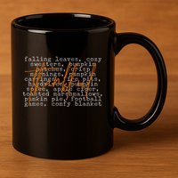 Fall Autumn Season Thankful Quote 11oz C Handle Ceramic Mug