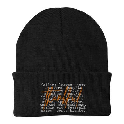 Fall Autumn Season Thankful Quote Knit Cap Winter Beanie