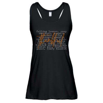 Fall Autumn Season Thankful Quote Ladies Essential Flowy Tank