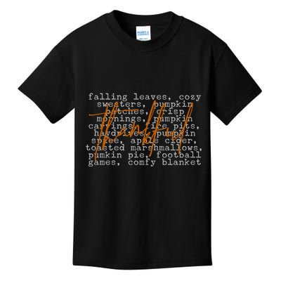Fall Autumn Season Thankful Quote Kids T-Shirt