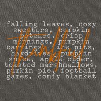 Fall Autumn Season Thankful Quote Cotton Canvas Backpack