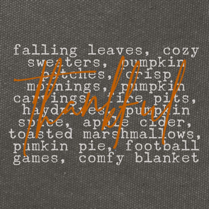 Fall Autumn Season Thankful Quote Cotton Canvas Backpack