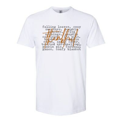 Fall Autumn Season Thankful Quote Softstyle CVC T-Shirt