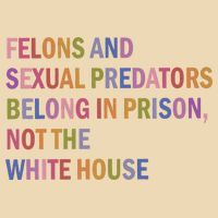 Felons And Sexual Predators Belong In Prison Not The White House Drawstring Bag