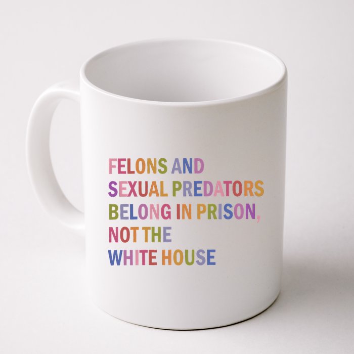 Felons And Sexual Predators Belong In Prison Not The White House Mug