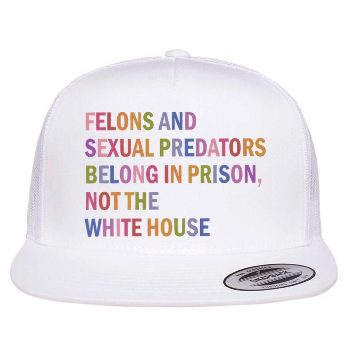 Felons And Sexual Predators Belong In Prison Not The White House Flatbill Hat
