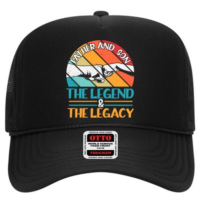 Father And Son The Legend The Legacy Retro Vintage Trucker Hat