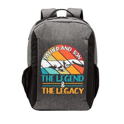 Father And Son The Legend The Legacy Retro Vintage Vector Backpack
