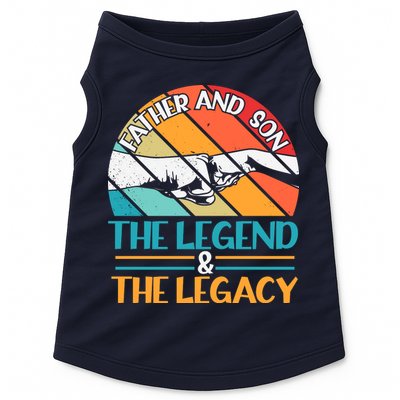 Father And Son The Legend The Legacy Retro Vintage Doggie Tank