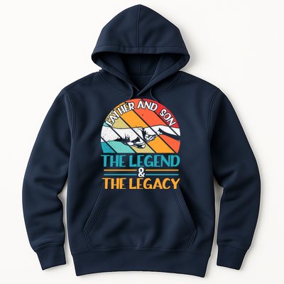 Father And Son The Legend The Legacy Retro Vintage Hoodie
