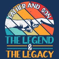 Father And Son The Legend The Legacy Retro Vintage Long Sleeve Shirt