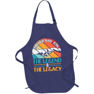 Father And Son The Legend The Legacy Retro Vintage Apron
