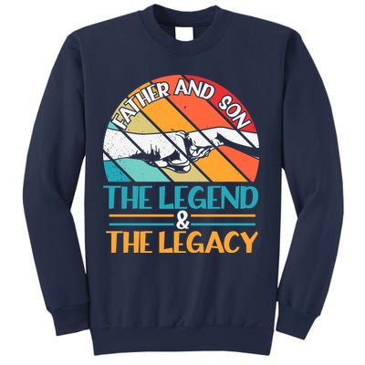 Father And Son The Legend The Legacy Retro Vintage Sweatshirt