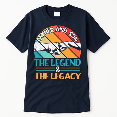 Father And Son The Legend The Legacy Retro Vintage Tall T-Shirt