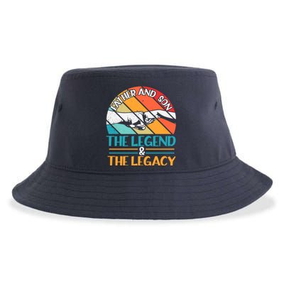 Father And Son The Legend The Legacy Retro Vintage Sustainable Bucket Hat