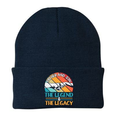 Father And Son The Legend The Legacy Retro Vintage Beanie