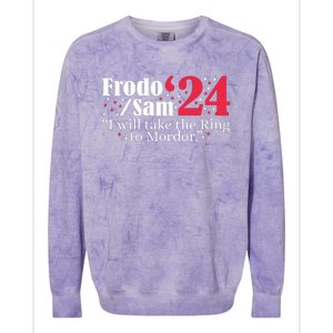 Frodo And Sam 2024 I Will Take The Ring To Mordor 2024 Colorblast Crewneck Sweatshirt