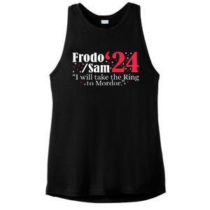 Frodo And Sam 2024 I Will Take The Ring To Mordor 2024 Ladies PosiCharge Tri-Blend Wicking Tank