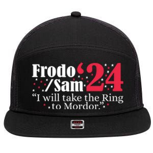 Frodo And Sam 2024 I Will Take The Ring To Mordor 2024 7 Panel Mesh Trucker Snapback Hat