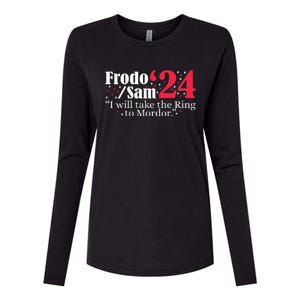 Frodo And Sam 2024 I Will Take The Ring To Mordor 2024 Womens Cotton Relaxed Long Sleeve T-Shirt