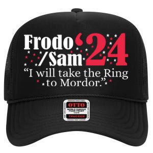 Frodo And Sam 2024 I Will Take The Ring To Mordor 2024 High Crown Mesh Back Trucker Hat