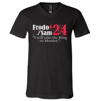 Frodo And Sam 2024 I Will Take The Ring To Mordor 2024 V-Neck T-Shirt